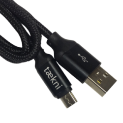 Cable Carga Rápida USB-V8 Color Negro 1M