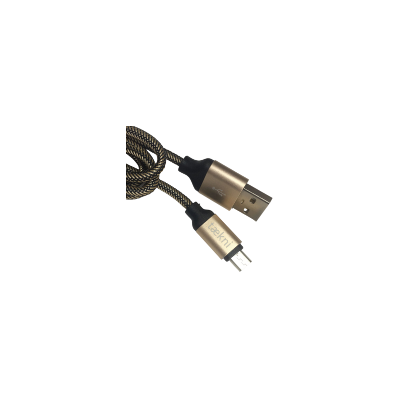 Cable Carga Rápida USB-V8 Color Negro-Dorado 1M