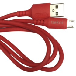 Cable Carga Rápida USB-V8 Color Rojo 1M