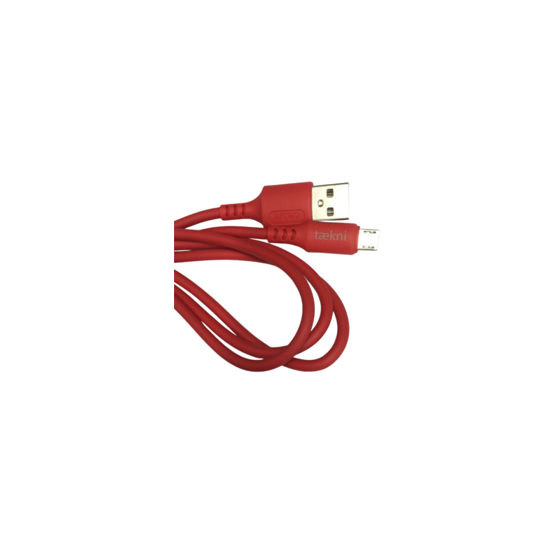Cable Carga Rápida USB-V8 Color Rojo 1M