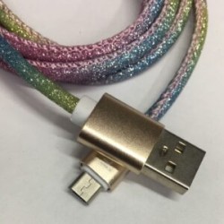 Cable Carga Rápida USB-V8 Diseño Brillos 1M