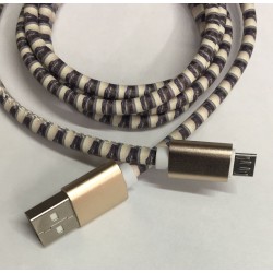 Cable Carga Rápida USB-V8 Diseño Carro Gris 1M