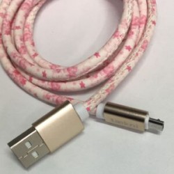 Cable Carga Rápida USB-V8 Diseño Flores 1M