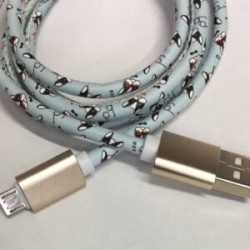 Cable Carga Rápida USB-V8 Diseño Perritos 1M