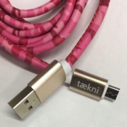 Cable Carga Rápida USB-V8 Diseño Rosa 1.5M