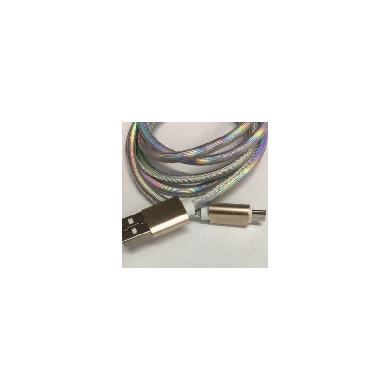 Cable Carga Rápida USB-V8 Diseño Tornasol 1M