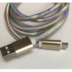 Cable Carga Rápida USB-V8 Diseño Tornasol 1M
