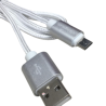 Cable Carga Rápida USB-V8 Trenzado Blanco 1M