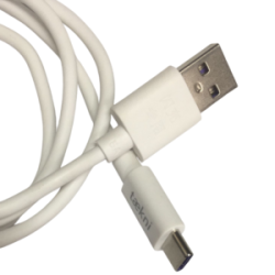 Cable Carga Súper Rápida 5A USB-Tipo C Blanco 1M
