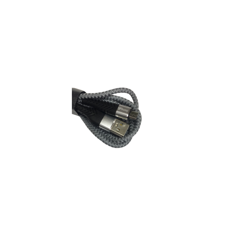 Cable Carga Súper Rápida USB-V8 Uso Rudo Gris 2M