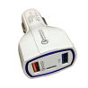 Cargador Para Auto BK-350 Carga Rápida 2 Entradas USB 3.0A y 3.5A, 1 Entrada tipo C Blanco