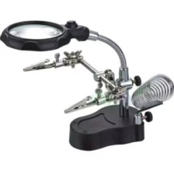 Lupa Escritorio Con Luz Led Y Sujetadores TE-801