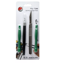 Kit 2 Espátulas y 2 Bisturí Baku BK-7280 Versión B