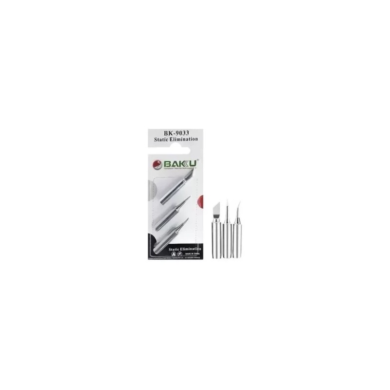 Kit De 3 Puntas Diferentes Para Cautín Baku Bk-9033