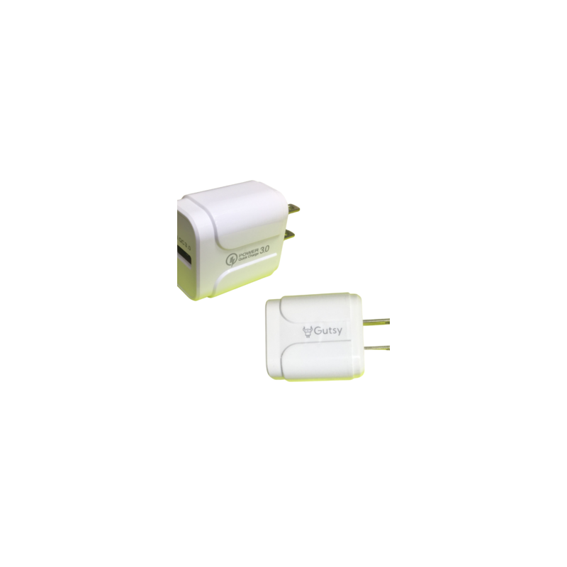 Adaptador Carga Rápida D22 3A Entrada USB Blanco