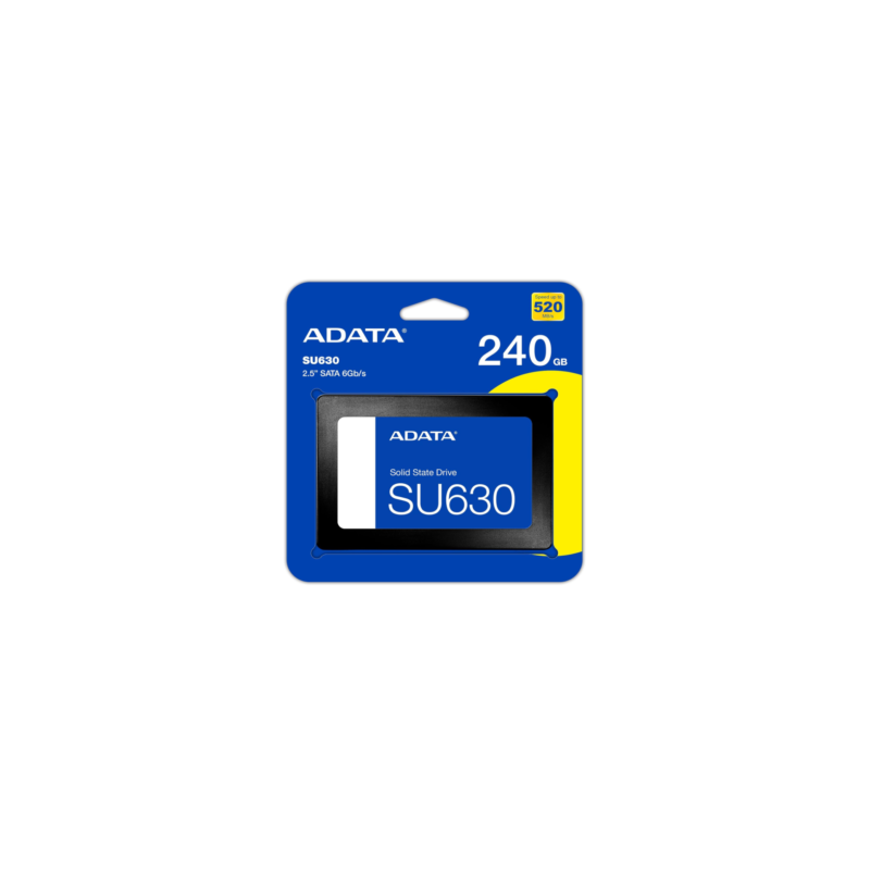 ADATA Unidad de Estado Sólido SSD SU630 240 GB 3D NAND , SATA III,QLC,2.5?,520 MB/s de lectura y 450 MB/s de escritura