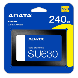 ADATA Unidad de Estado Sólido SSD SU630 240 GB 3D NAND , SATA III,QLC,2.5?,520 MB/s de lectura y 450 MB/s de escritura