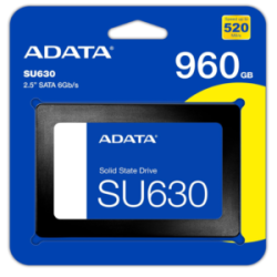 ADATA Unidad de Estado Sólido SSD SU630 960 GB 3D NAND , SATA III,QLC,2.5?,520 MB/s de lectura y 450 MB/s de escritura