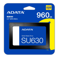 ADATA Unidad de Estado Sólido SSD SU630 960 GB 3D NAND , SATA III,QLC,2.5?,520 MB/s de lectura y 450 MB/s de escritura