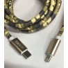 Cable Carga Rápida Tipo C-IPhone Diseño Camuflajeado 1.5M
