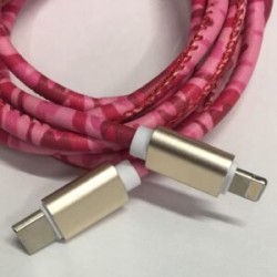 Cable Carga Rápida Tipo C-IPhone Diseño Rosa 1.5M