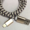 Cable Carga Rápida USB-IPhone Carro Gris 1M