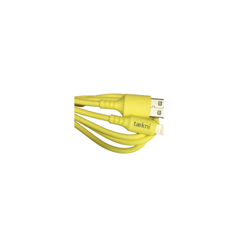 Cable Carga Rápida USB-IPhone Color Amarillo 1M