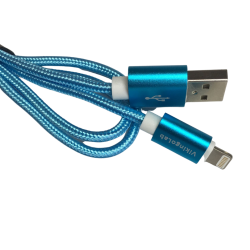 Cable Carga Rápida USB-IPhone Color Celeste 1M