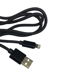 Cable Carga Rápida USB-IPhone Color Negro 1M