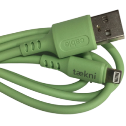 Cable Carga Rápida USB-IPhone Color Verde 1M