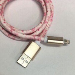 Cable Carga Rápida USB-IPhone Diseño Flores 1M