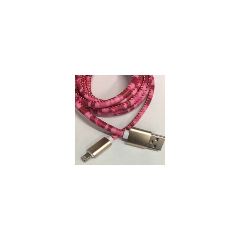 Cable Carga Rápida USB-IPhone Diseño Rosa 1.5M