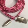 Cable Carga Rápida USB-IPhone Diseño Rosa 1.5M