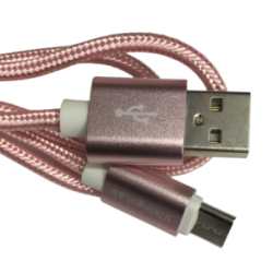 Cable Carga Rápida USB-Tipo C Color Rosa 1M