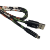 Cable Carga Rápida USB-Tipo C Con Diseño Floreado Negro 1M