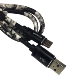 Cable Carga Rápida USB-Tipo C Con Diseño Flores Blancas 1M