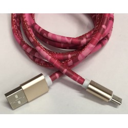 Cable Carga Rápida USB-Tipo C Diseño Rosa 1.5M