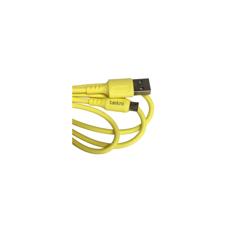 Cable Carga Rápida USB-V8 Color Amarillo 1M