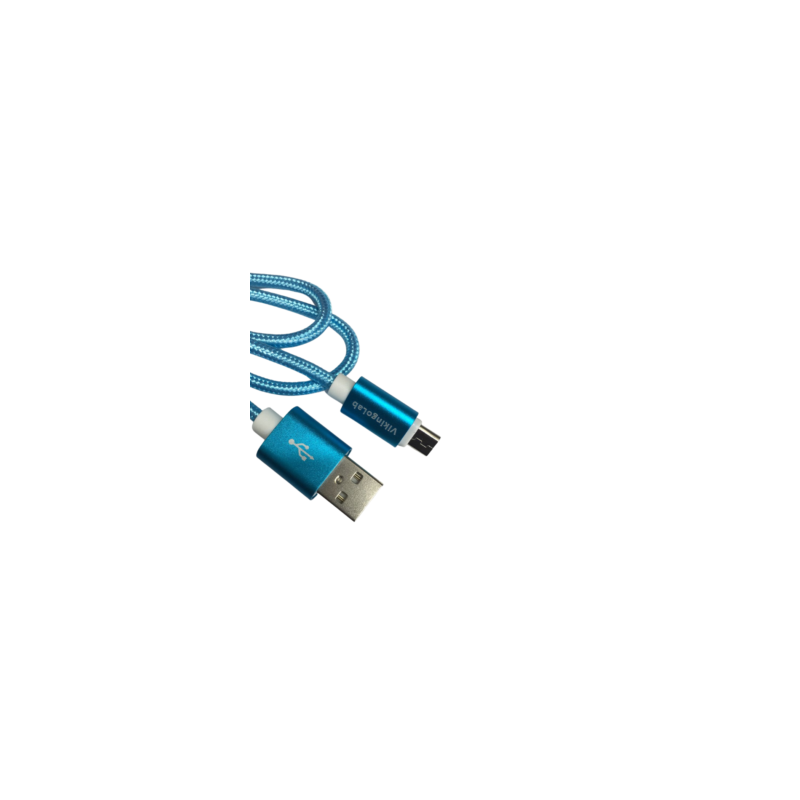 Cable Carga Rápida USB-V8 Color Celeste 1M